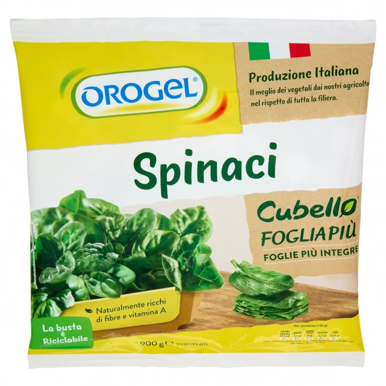 OROGEL SPINACI FOGLIA PIU'GR.900