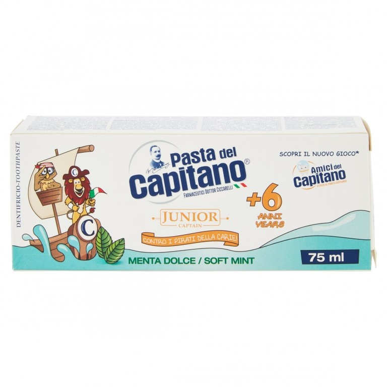 DENT.PASTA DEL CAPITANO ML.75 JUNIOR MENTA