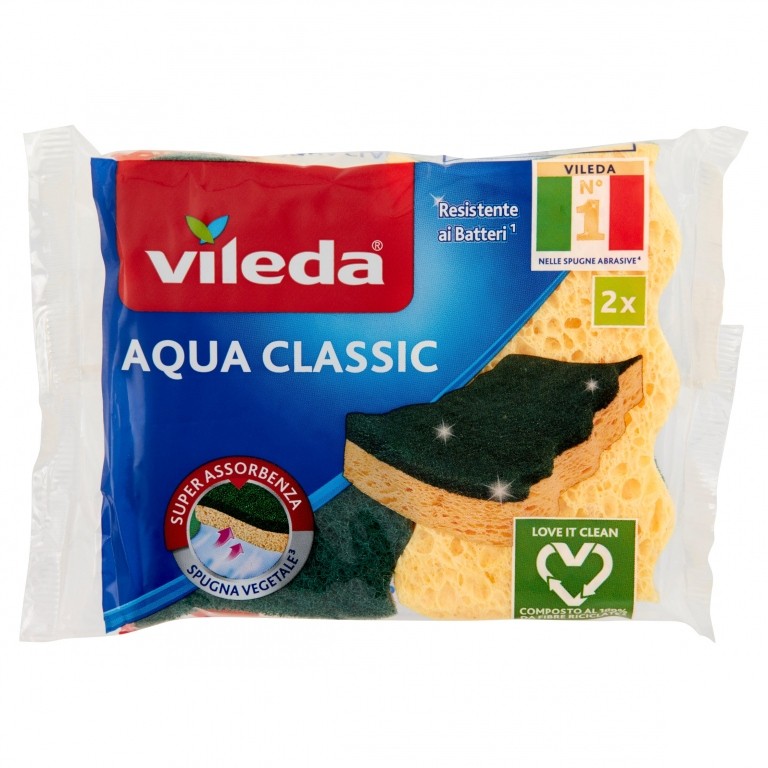 VILEDA SPUGNA ABRASIVO AQUA PZ.2
