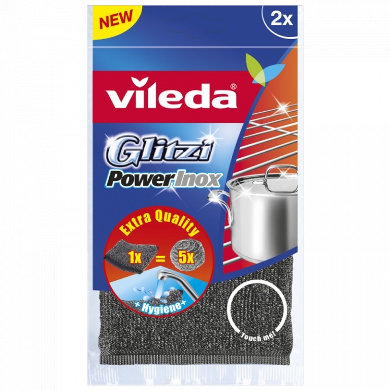 VILEDA SPUGNA GLITZI POWER INOX PZ.2