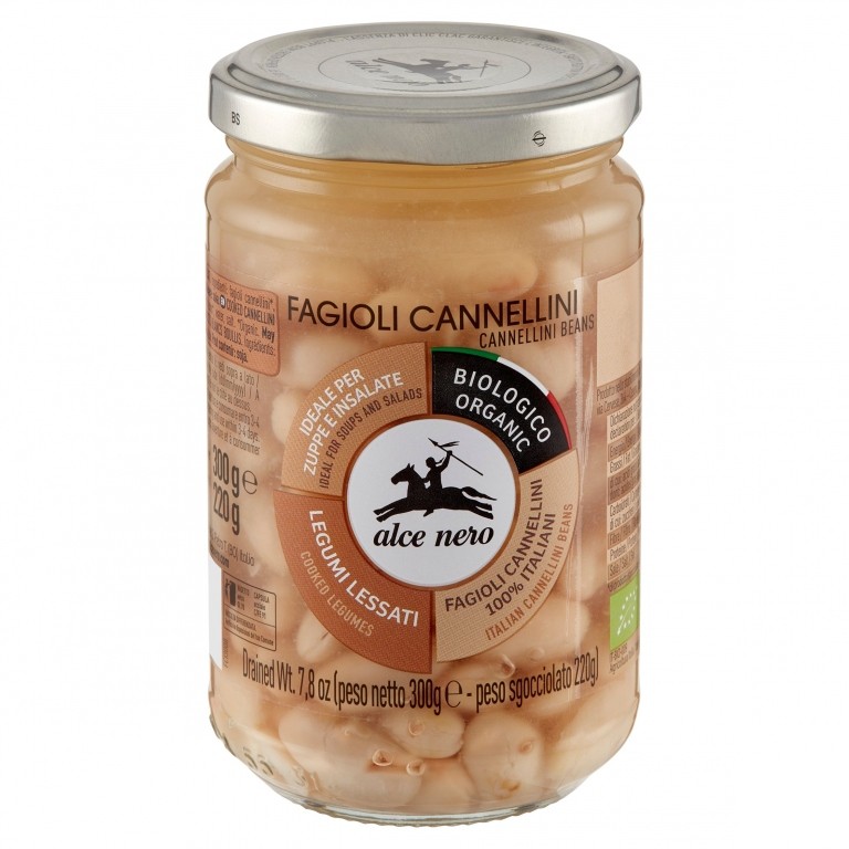 FAGIOLI CANNELLINI LESSATI BIO ALCE NERO GR.300