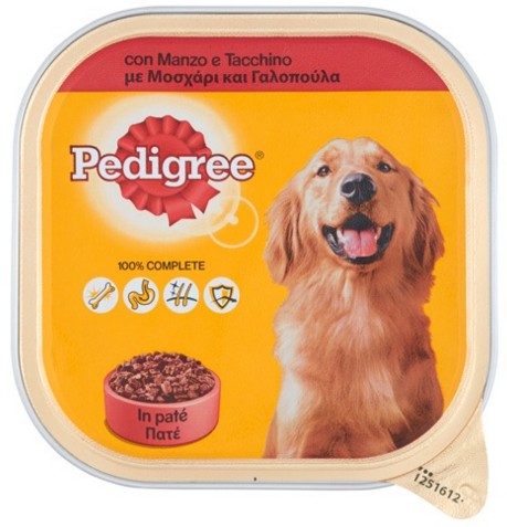 PEDIGREE MANZO/TACCHINO GR.300 VASCHETTA