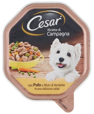 CESAR RICETTE DI CAMPAGNA POL/VERD.VASCH.GR.150