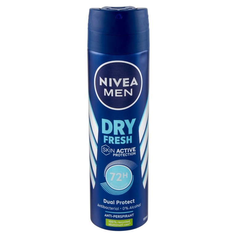 DEO NIVEA SPRAY FORMEN DRY FRESH 48H ML.150