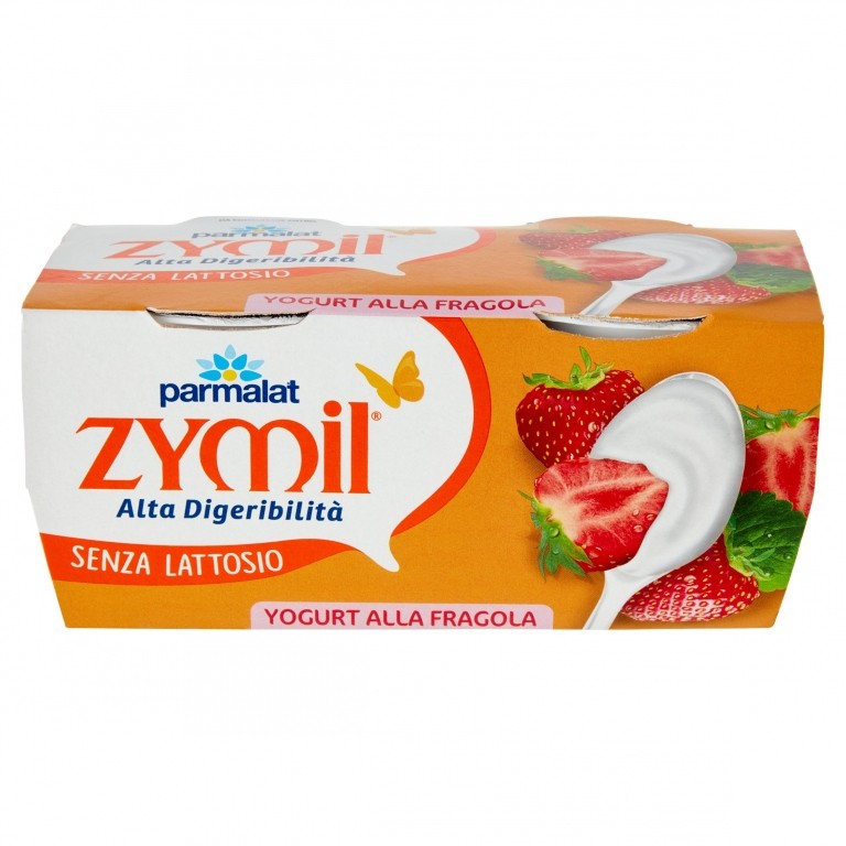 YOGURT ZYMIL FRAGOLA GR.125X2 S/LATTOSIO PARMALAT