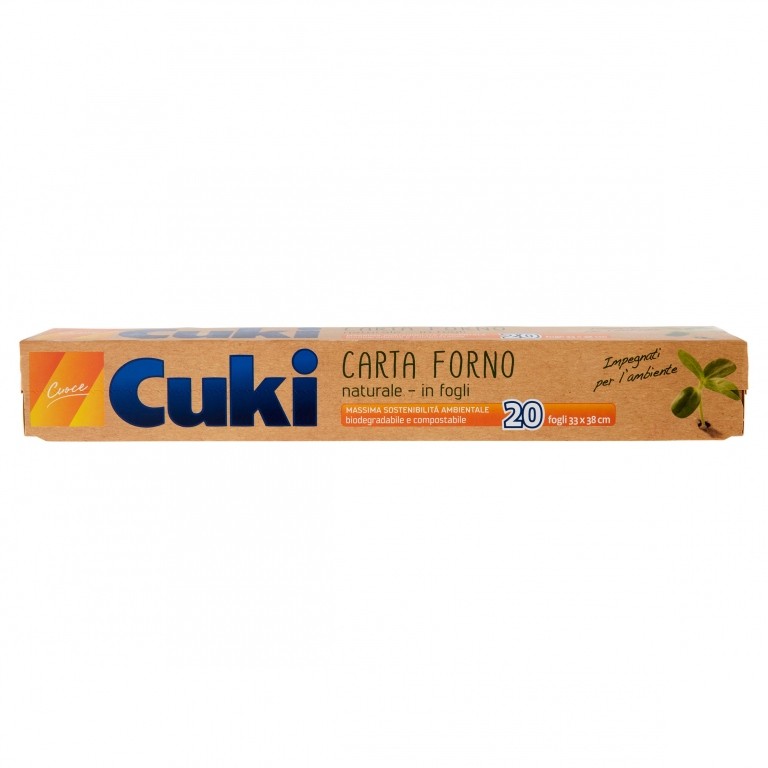 CARTA FORNO CUKI NATURALE 20 FOGLI 33X38