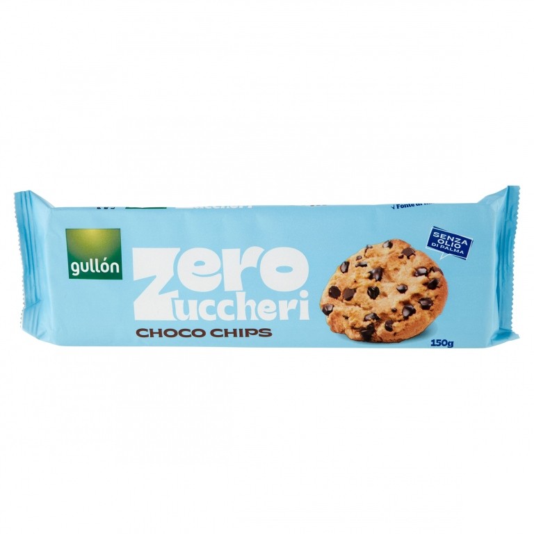 BISC.GULLON CHOCO CHIPS ZERO ZUCCHERI 150G