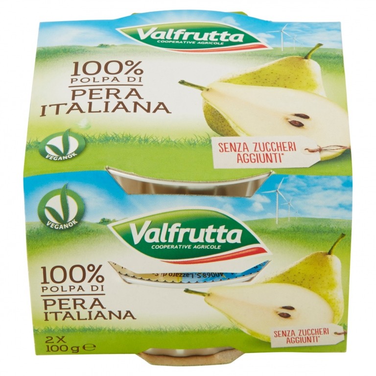 VALFRUTTA POLPA DI FRUTTA PERA GR.100X2