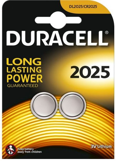 DURACELL BATTERIA 2025 BOTTONE X2