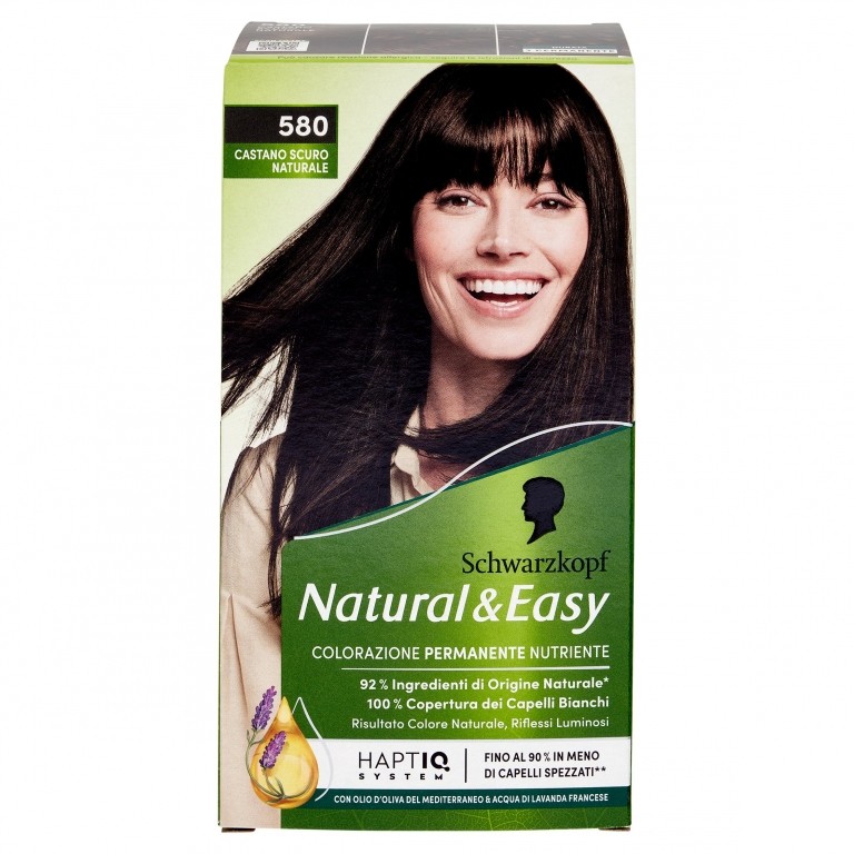 COLOR.TEST.NATURAL&EASY N.580 CASTANO SCURO NEW