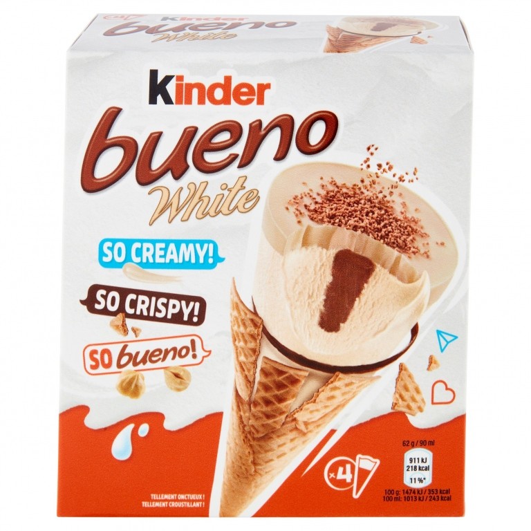 GELATO KINDER BUENO CONO WHITE T1X4 GR.248