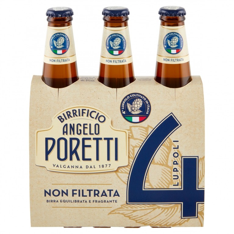 BIRRA PORETTI 4 LUPPOLI N/FILTR.CL.33X3