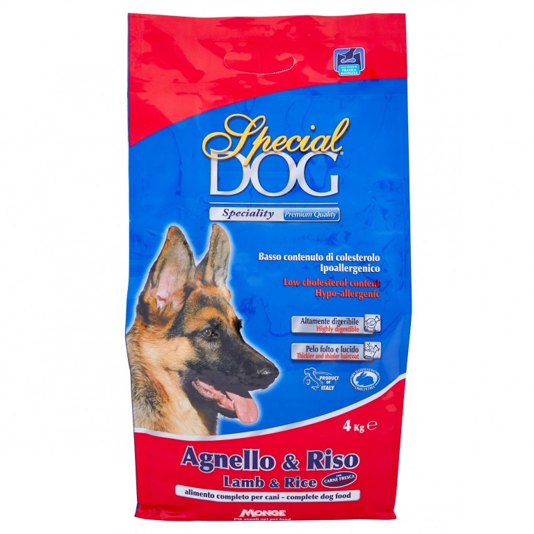MONGE SPECIAL DOG CROCC.AGNELLO RISO KG.4