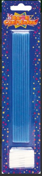 CANDELE SOTTILI CELESTI 18PZ 17CM.