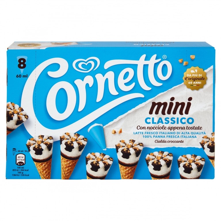CORNETTO MINI CLASSICO ALGIDA NEW X8 G288
