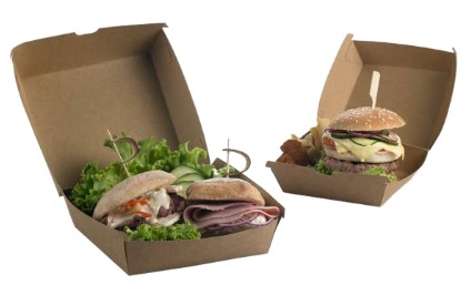 CONTENITORE HAMBURGER IN CARTONCINO PZ.50 16X16X9