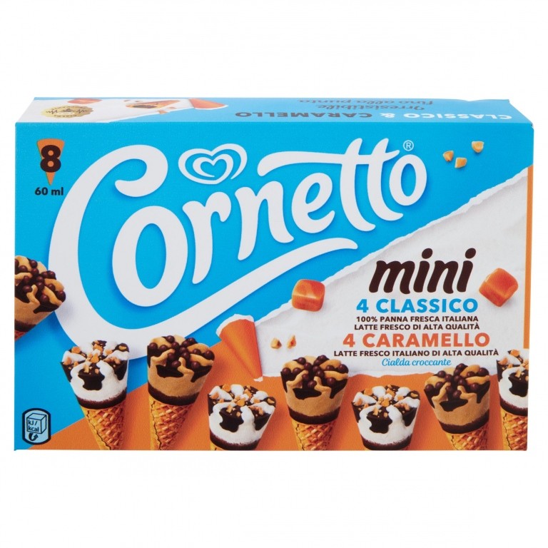 CORNETTO MINI CLASSICO/CARAM.ALGIDA X8 G288