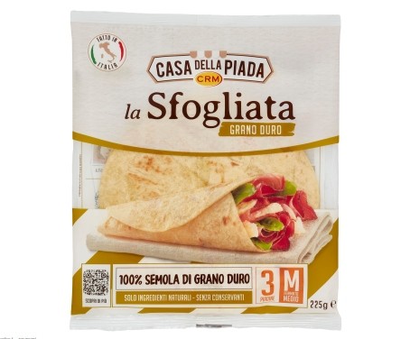 CASA DELLA PIADA PIADINA GRANO DURO GR.225