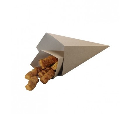 STREET FOOD CONO DA FRITTI ML.500 50PZ 9,5X9,5X22