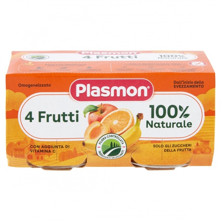 OMO PLASMON 4 FRUTTI GR.80X2