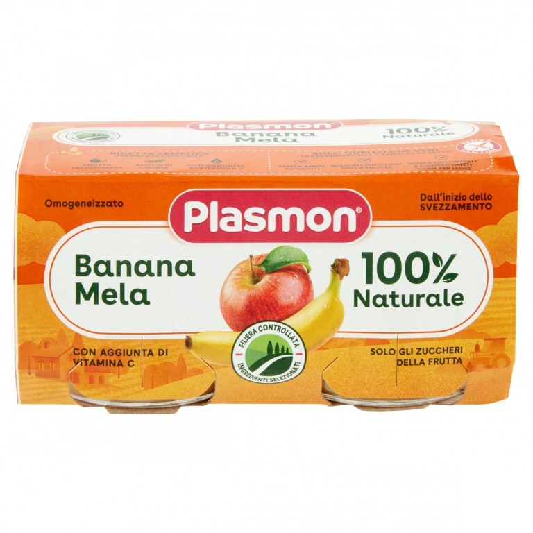 OMO PLASMON BANANA MELA GR.80X2