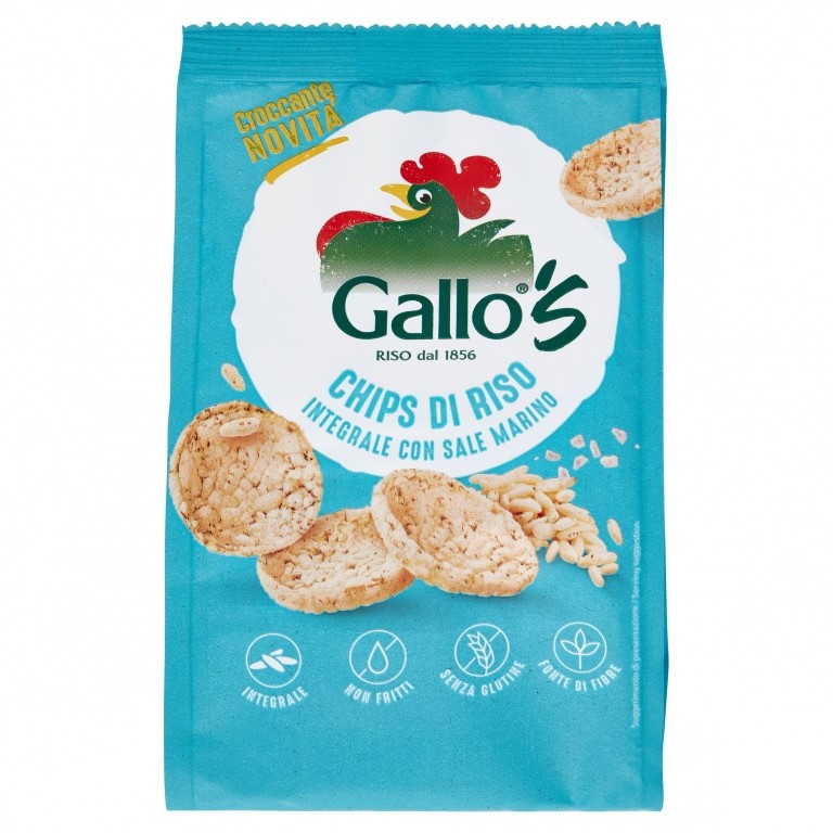 GALLO CHIPS DI RISO INTEGRALE SALE MARINO GR40 BS