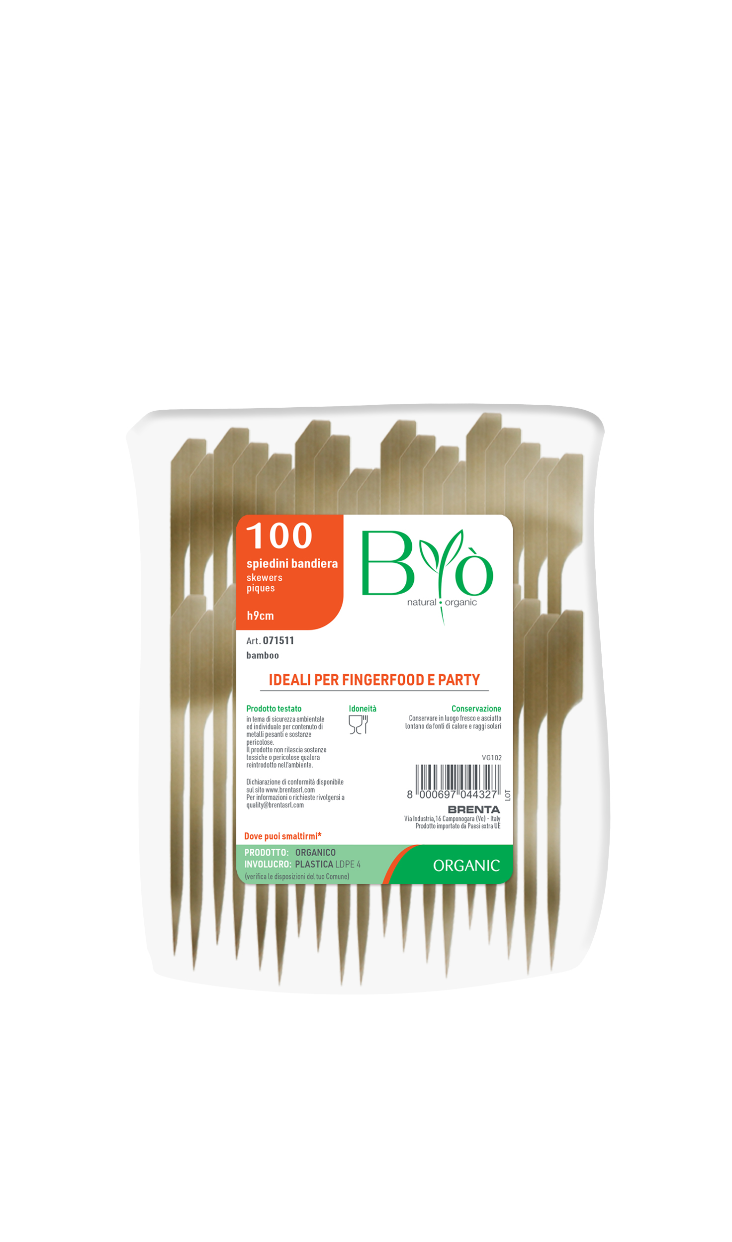 SPIEDINI BANDIERA BYO CM 9 PZ.100