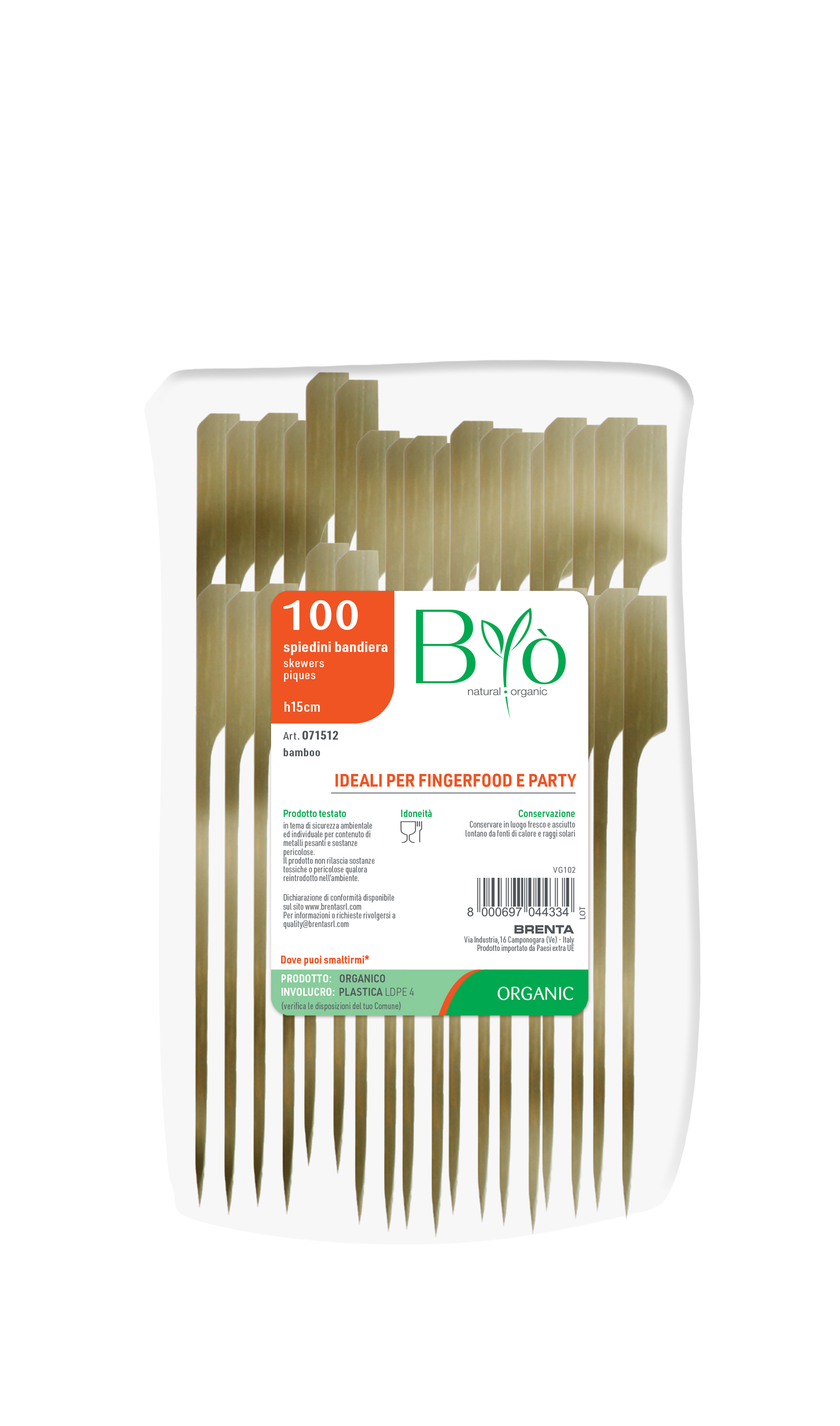 SPIEDINI BANDIERA BYO CM 15 PZ.100