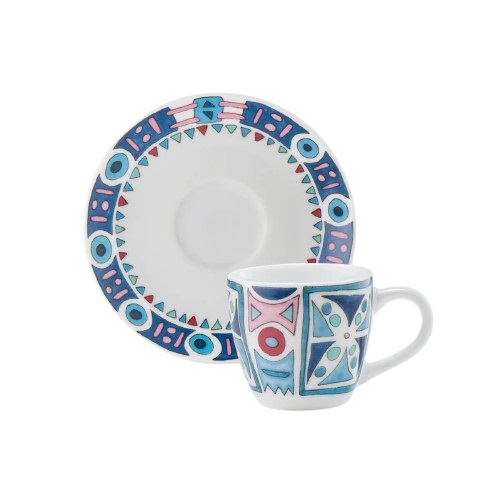 TAZZINA CAFFE'C/PIATTINO BLU PAGNOSSIN