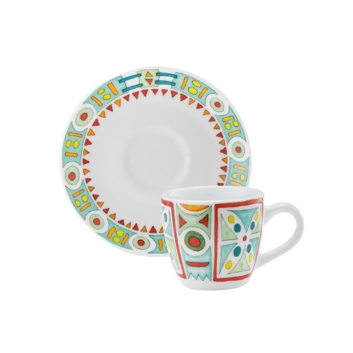 TAZZINA CAFFE'C/PIATTINO VERDE PAGNOSSIN