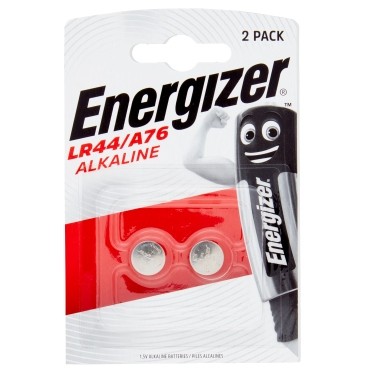 ENERGIZER BATTERIE ALK A76/LR44 BOTTONE X2