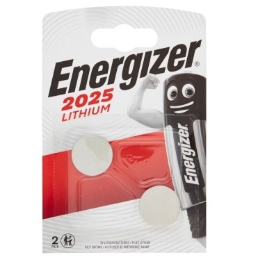 ENERGIZER BATTERIE CR2025 LITHIUM A BOTTONE X2