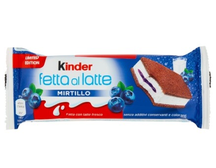 FERRERO KINDER FETTA AL LATTE T5X8 MIRTILLO