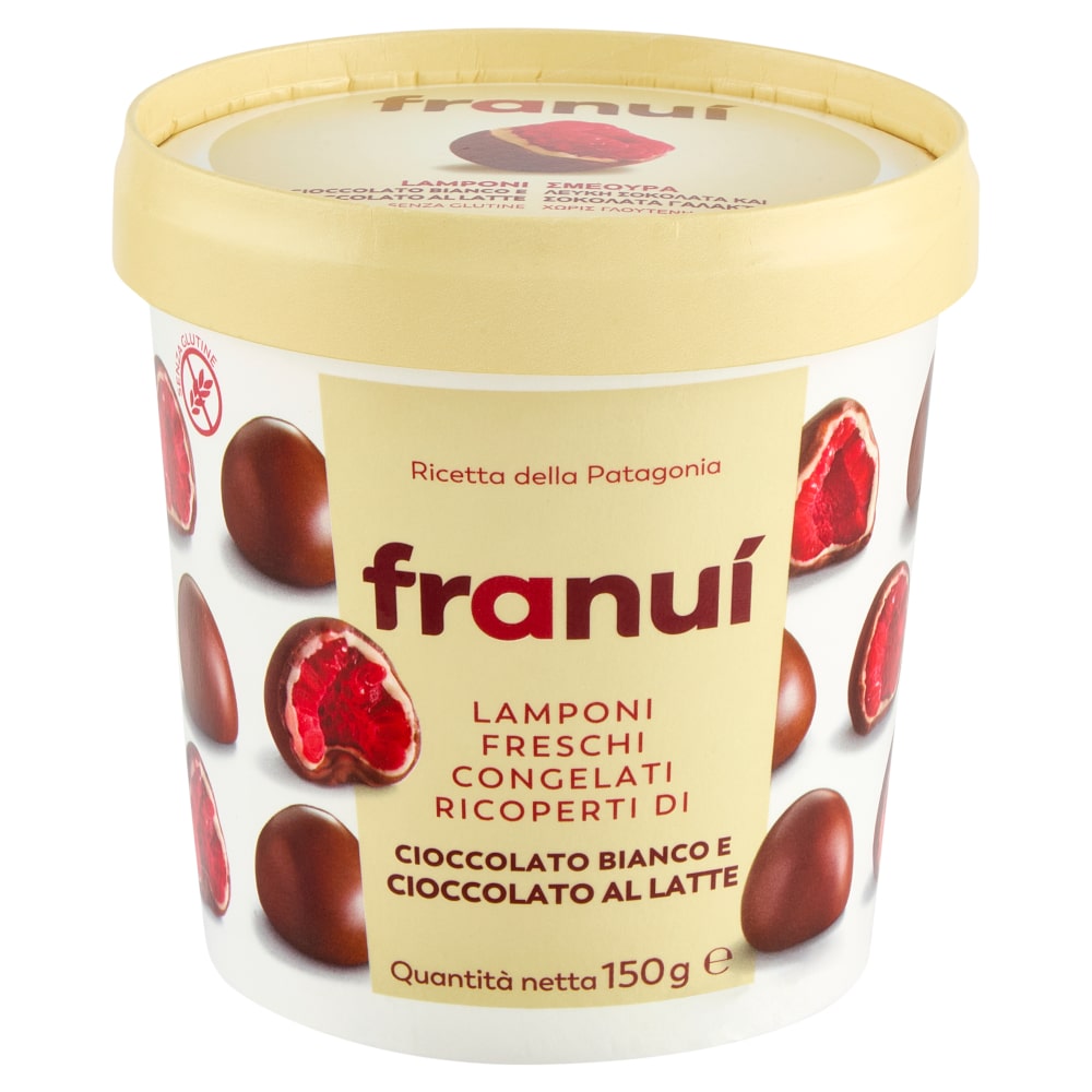 FRANUI'LAMPONI CIOCCOLATO BIANCO/CIOC.LATTE G150