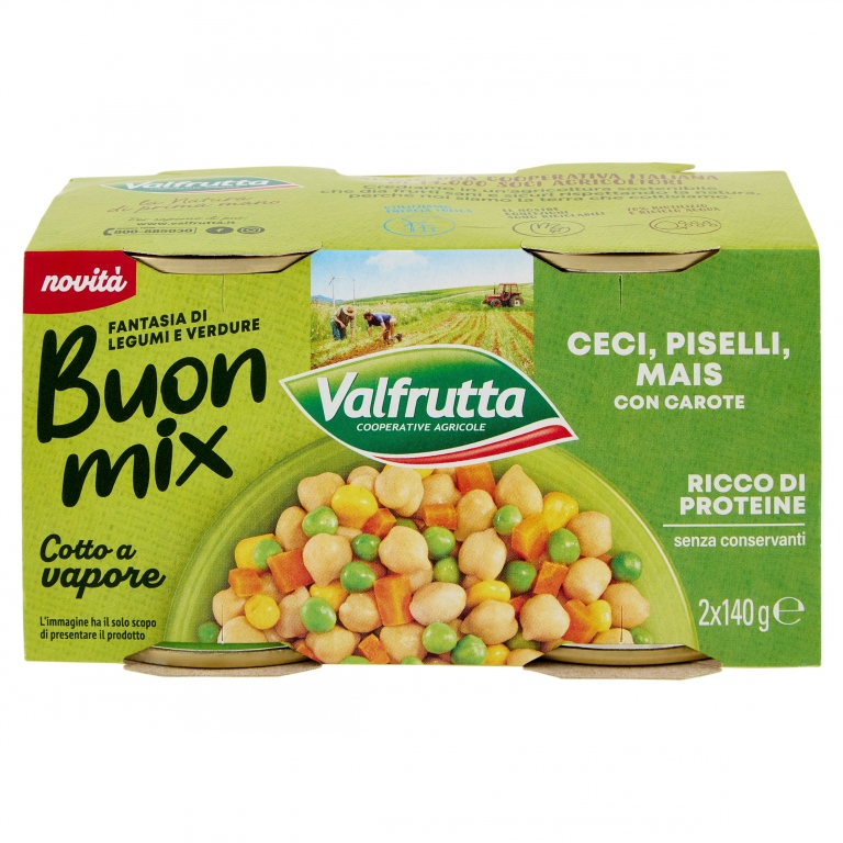 BUONMIX VALFRUTTA CECI/MAIS/PIS GR160X2