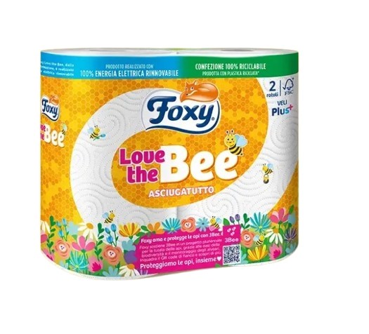 ASCIUGATUTTO LOVE THE BEE FOXY X2