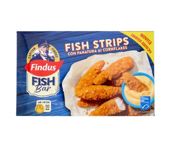 FISH STRIPS C/PANATURA CORNFLAKES FINDUS G256