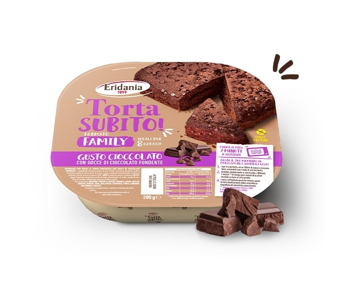 ERIDANIA TORTA SUBITO GUSTO CIOCCOLATO GR.200