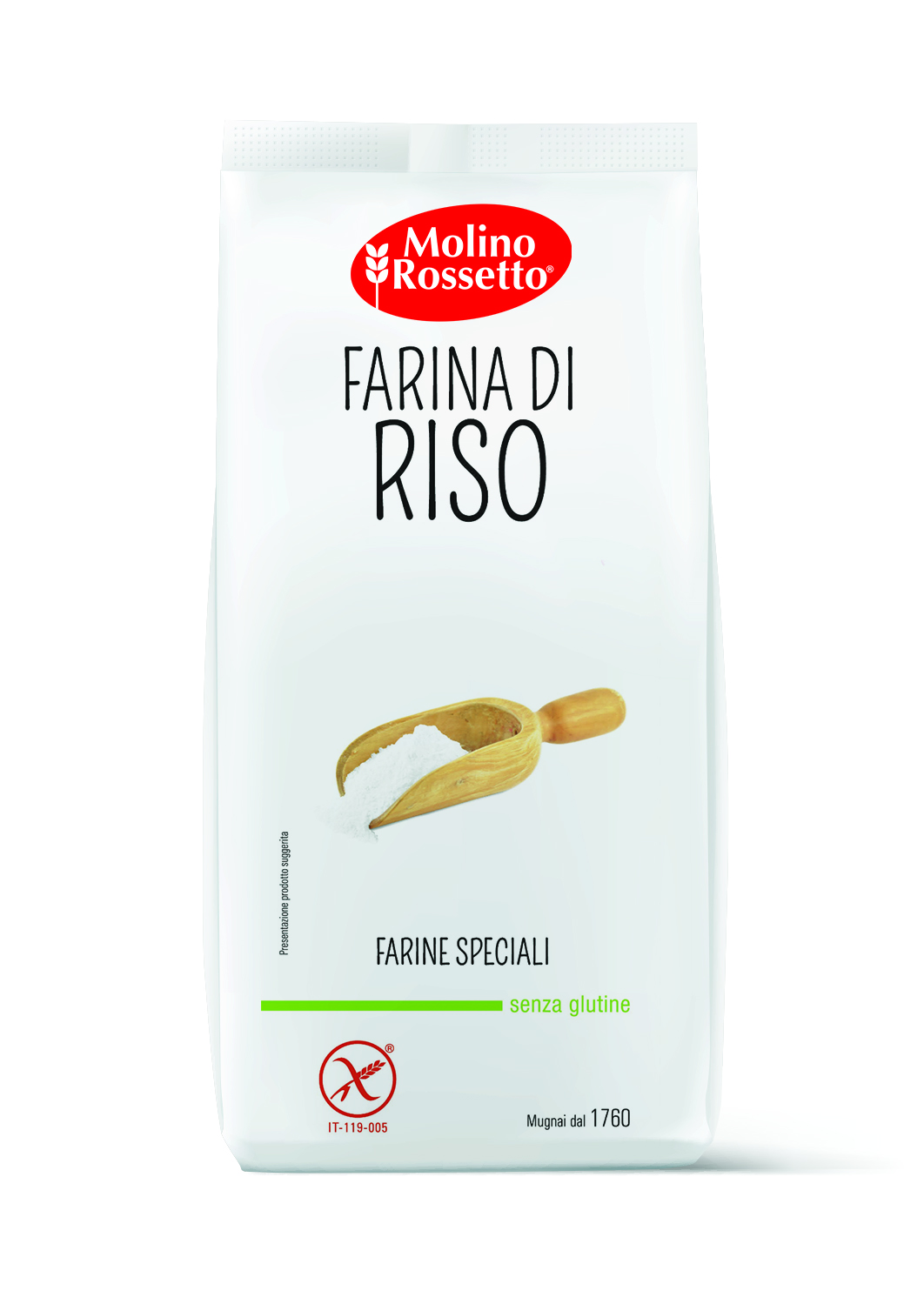 FARINA MOLINO ROSSETTO DI RISO S/G GR.500
