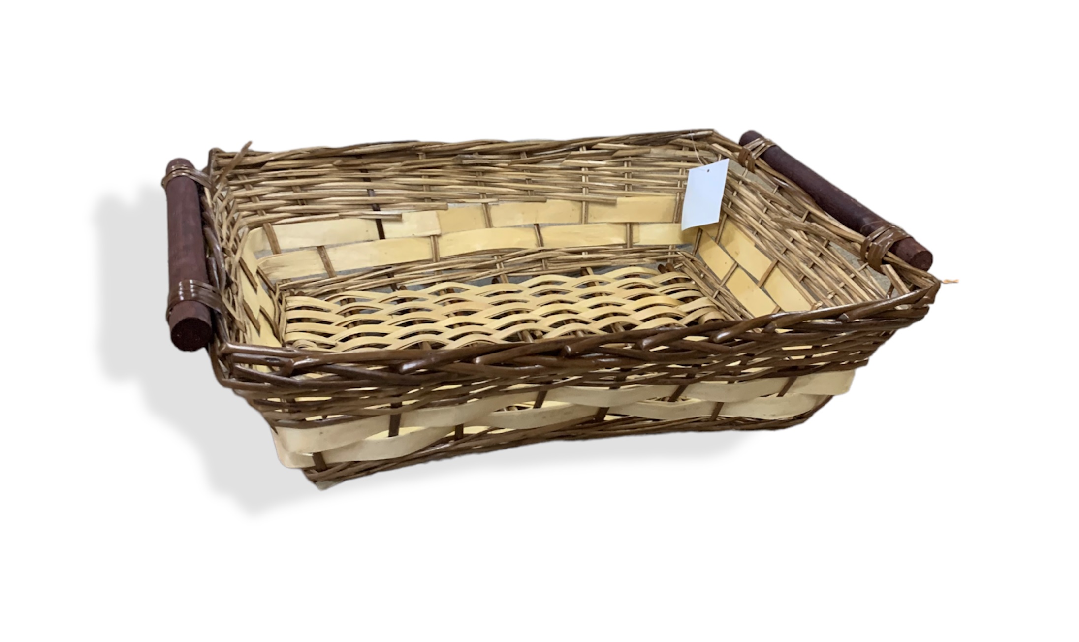 CESTO RETTANGOLARE MEDIO MARRONE.46X34 H12