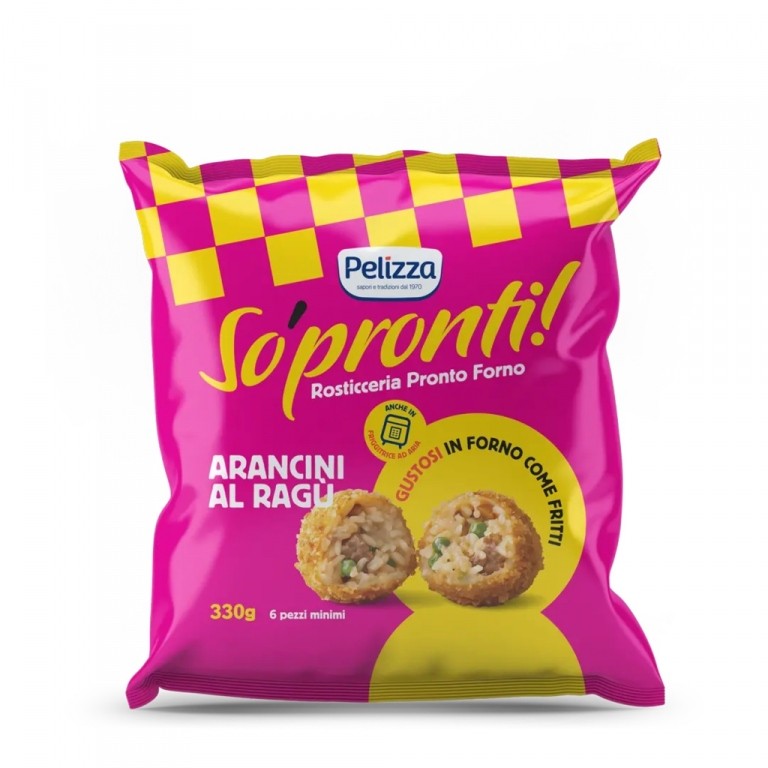 ARANCINI AL RAGU'PELIZZA GR.330