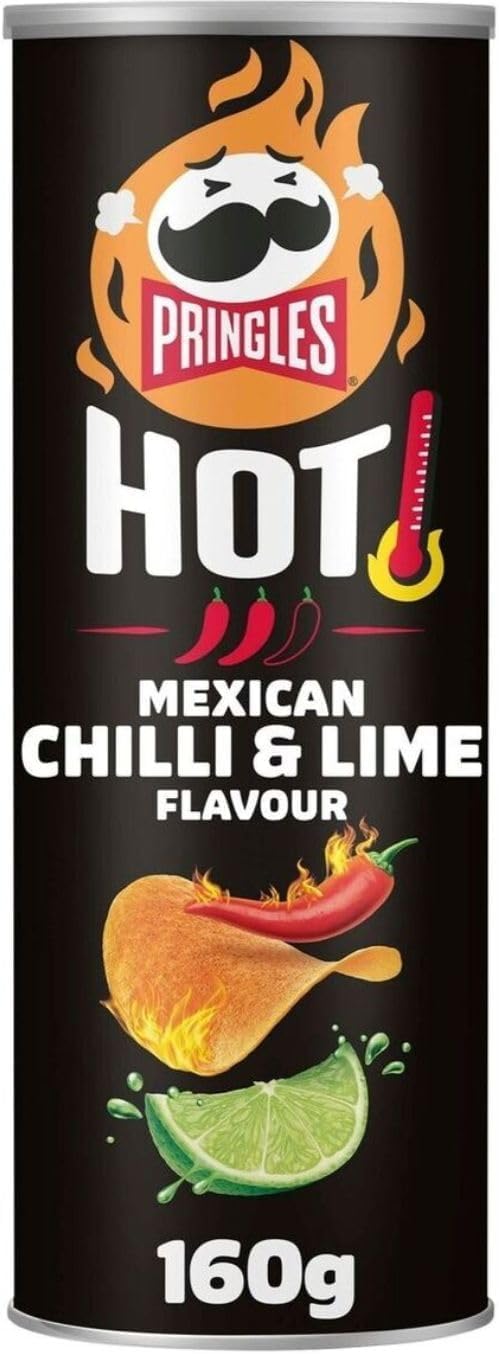 PRINGLES HOT&SPICY MEXICAN CHILLI&LIME GR.160