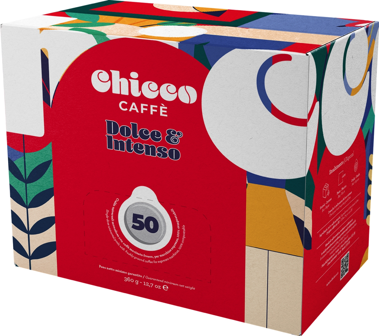 CAFFE' CHICCO CAFFE'DOLCE&INTENSO CIALDA X50PZ