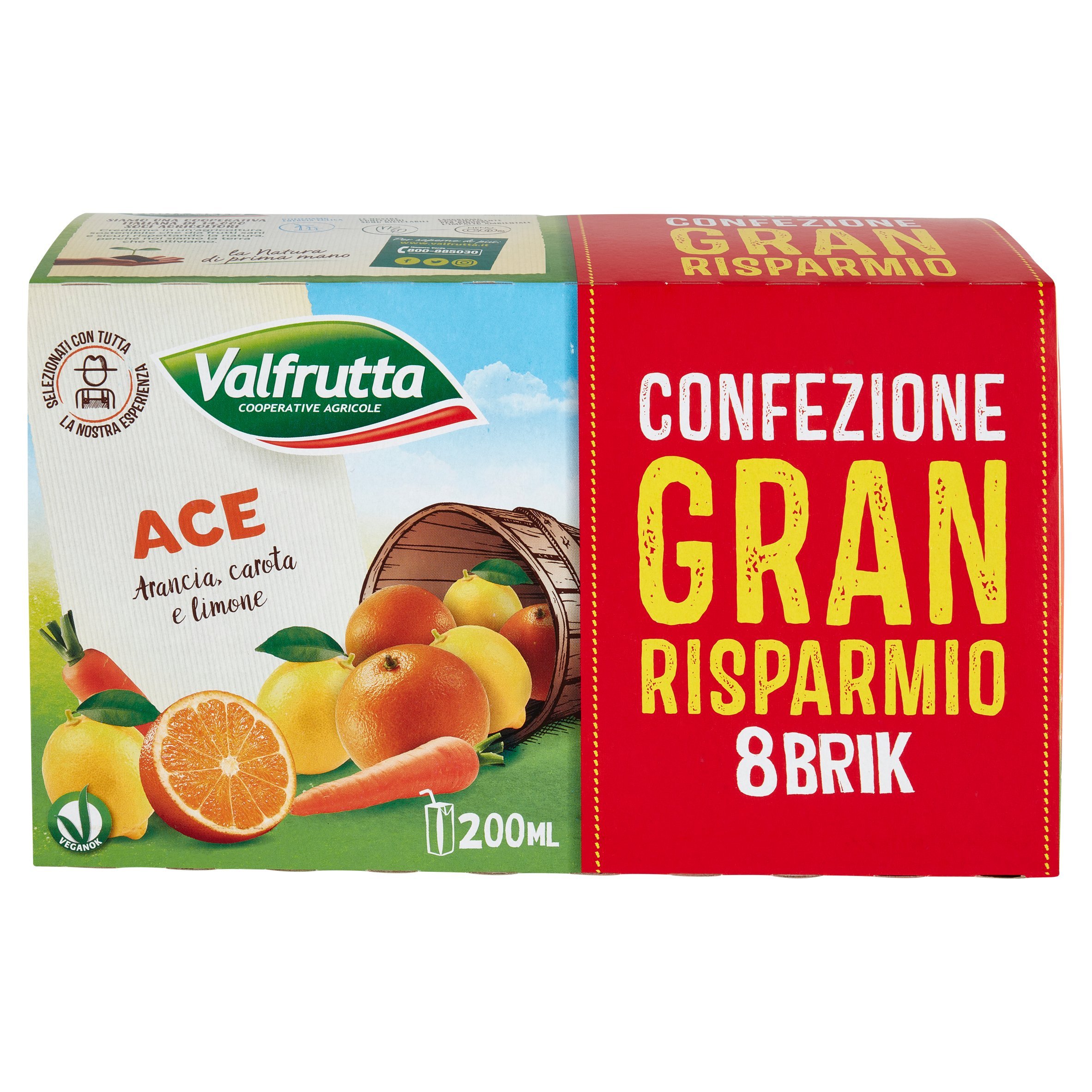 SUCCHI VALFRUTTA ACE BK ML200X8