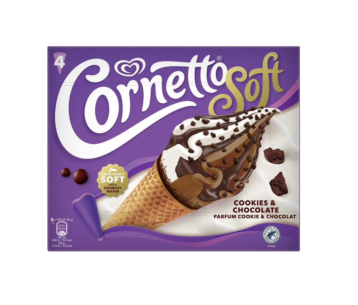 ALGIDA CORNETTO SOFT COOKIES&CHOC G324