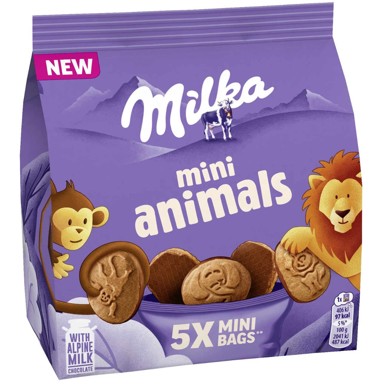 BISC. MILKA MINI ANIMALS GR.99,5