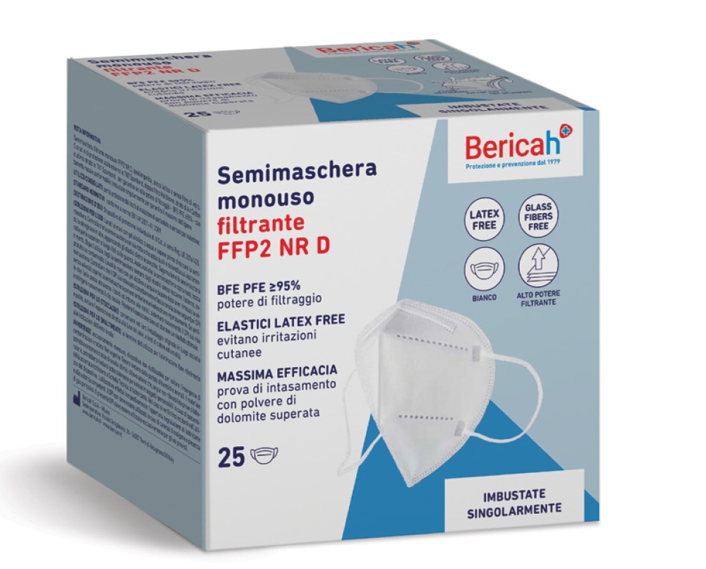MASCHERINE FFP2 BIANCHE SINGOLE PZ.25