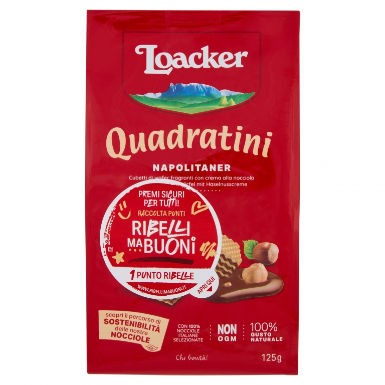 WAFER LOACKER QUADRATINI NAPOLITANER GR.125