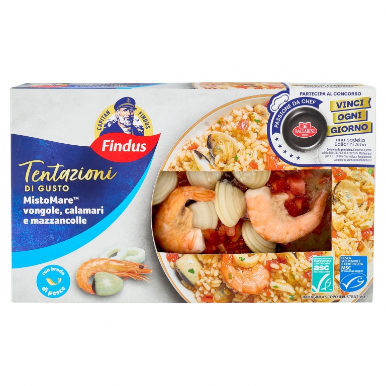 MISTO MARE VONGOLE,CALAMARI,MAZZANCOLE FINDUS G400