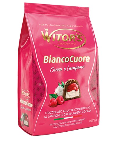 WITOR'S PRALINE B.CUORE COCCO E LAMPONE GR.200 BS